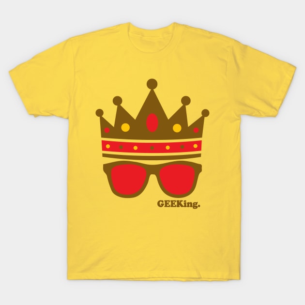 Triple Crown & Specs (Brown, Red, Gold) T-Shirt by GEEKing Official